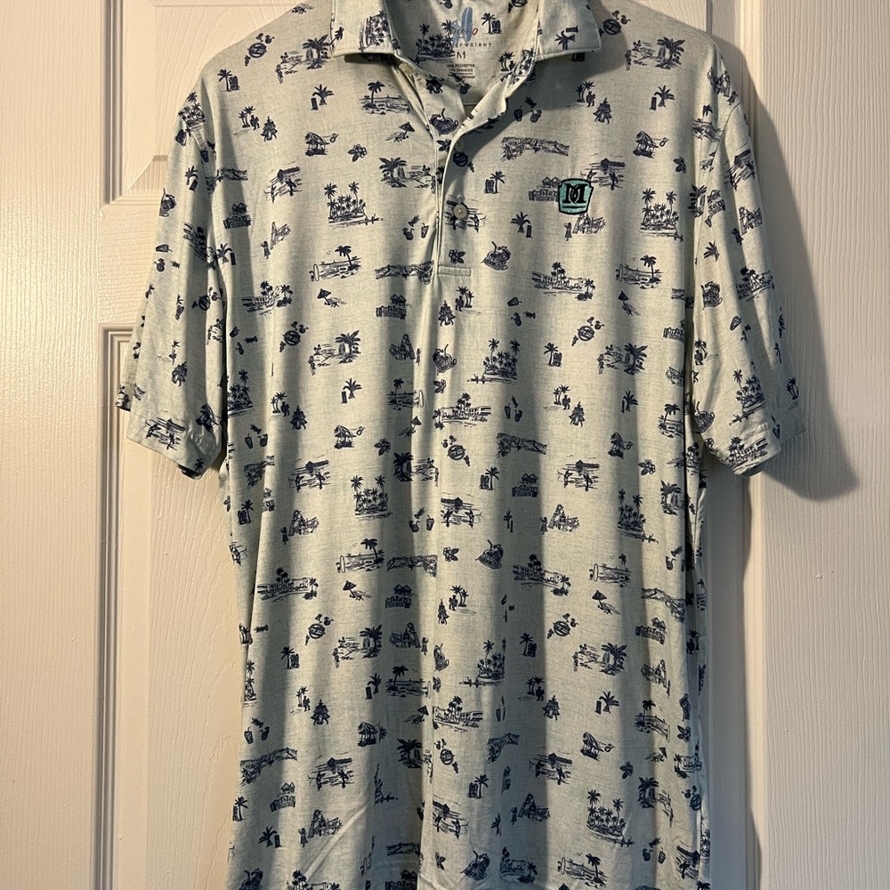 johnnie-O x Martis Camp Polo with Navy Print